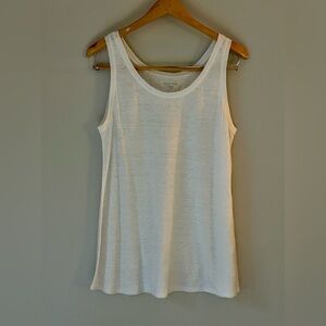Eileen Fisher Organic Linen Jersey Long Tank (Size M)